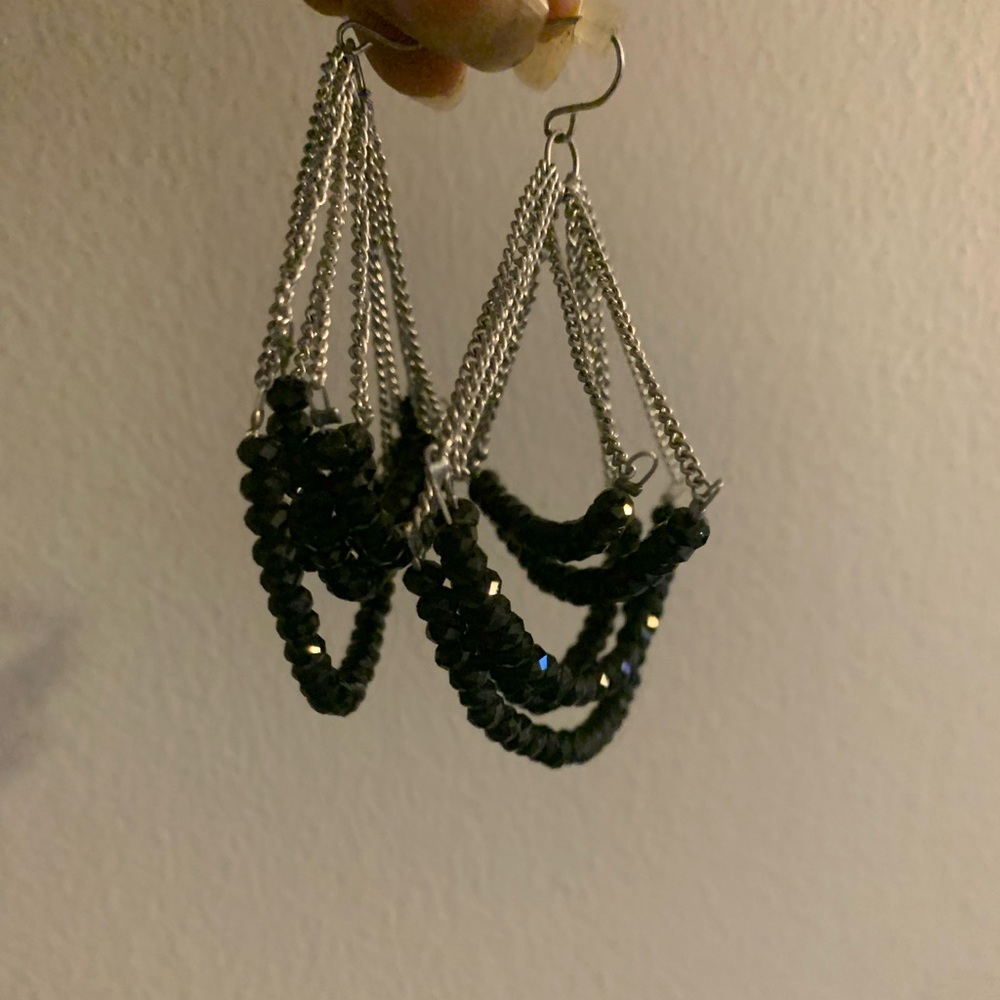 Black/Silver Earrings